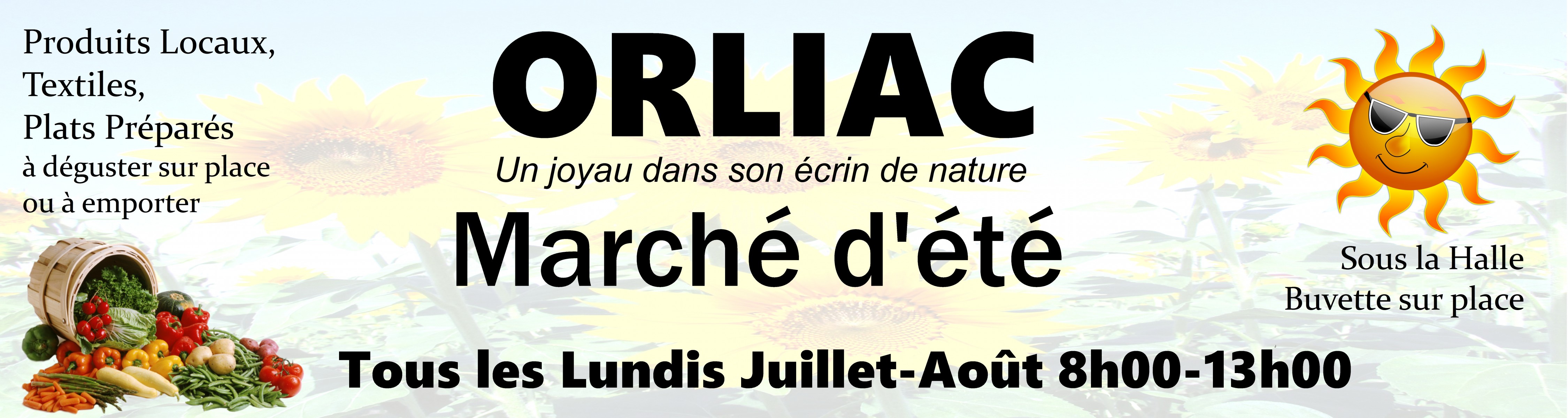 Marché d'été à Orliac